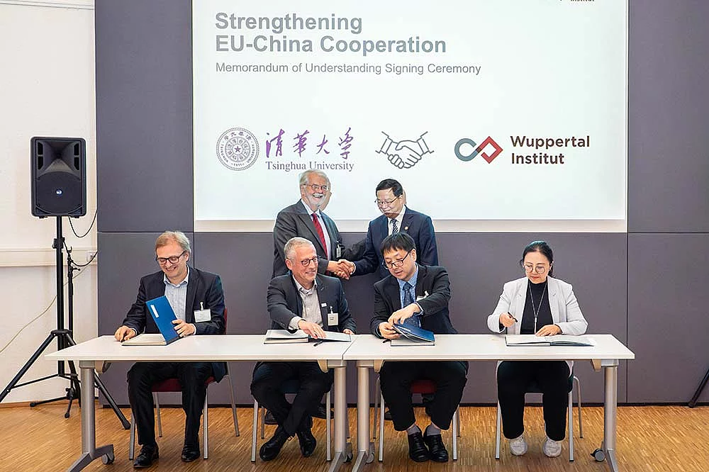 Unterzeichnung des Memorandum of Understanding zwischen Wuppertal Institut und Tsinghua University im September 2026 Unterzeichnung des Memorandum of Understanding zwischen Wuppertal Institut und Tsinghua University im September 2026